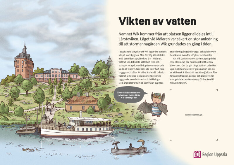 Bild som föreställer en informationsskylt med text och bild.