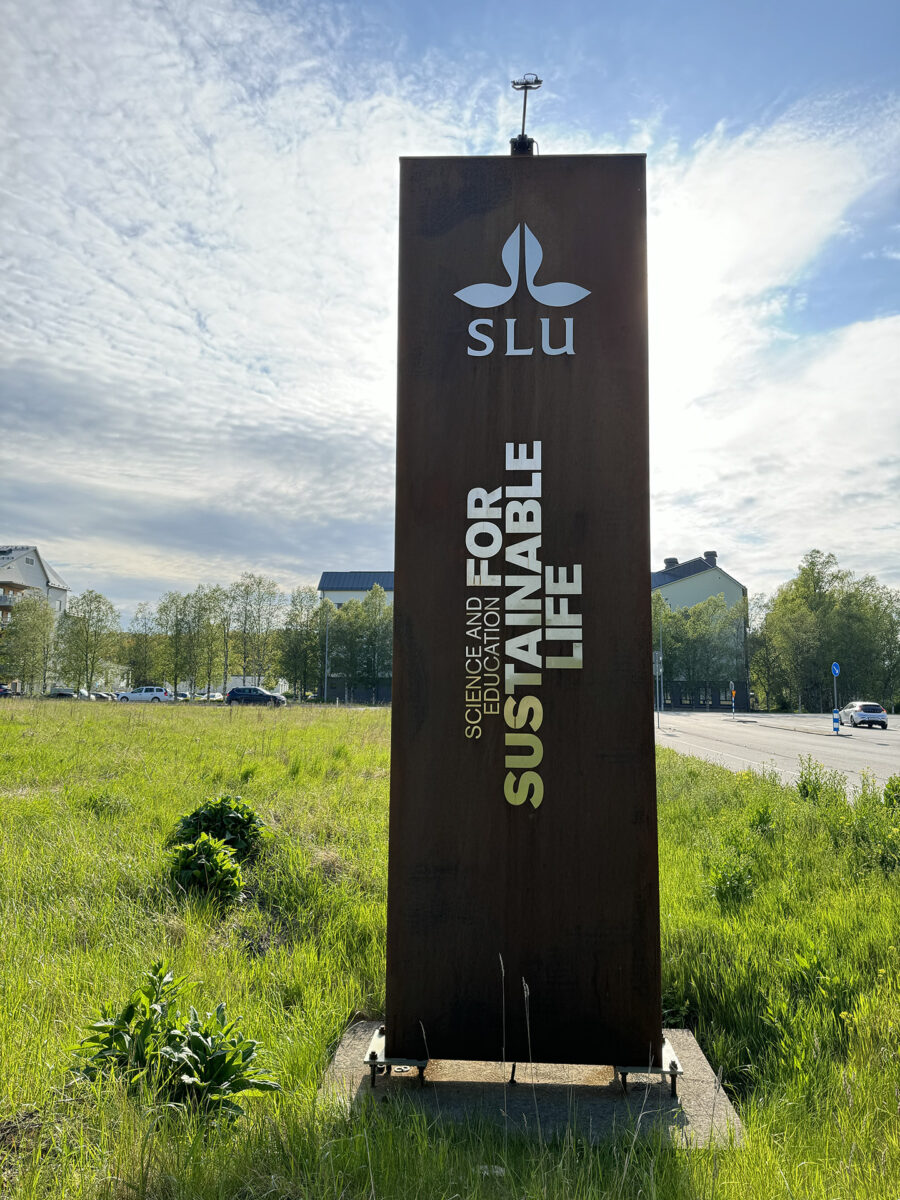 Infartsskylt SLU Uppsala