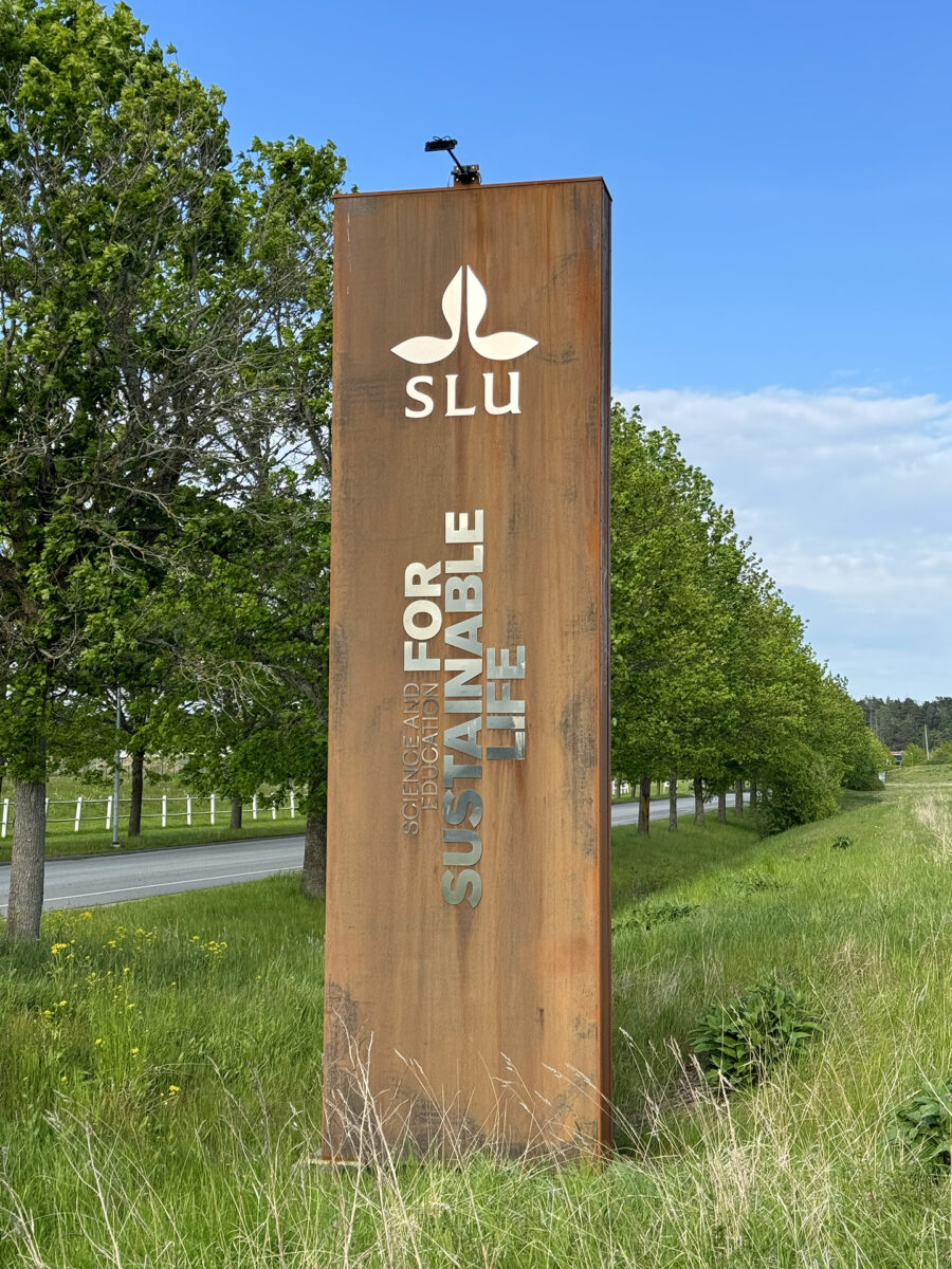 Infartsskylt SLU Uppsala