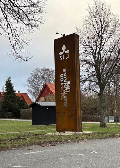 Infartsskylt SLU Alnarp
